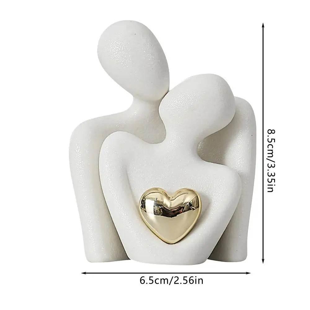 Nordic Decorative Abstract Couple Statue Modern Home Sculpture - Dabfavshop