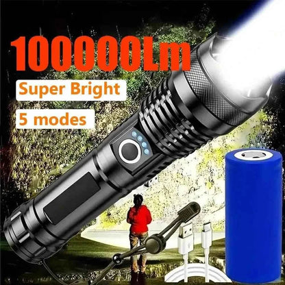 Ultra Powerful LED Flashlight Rechargeable Torch Tactical Lantern