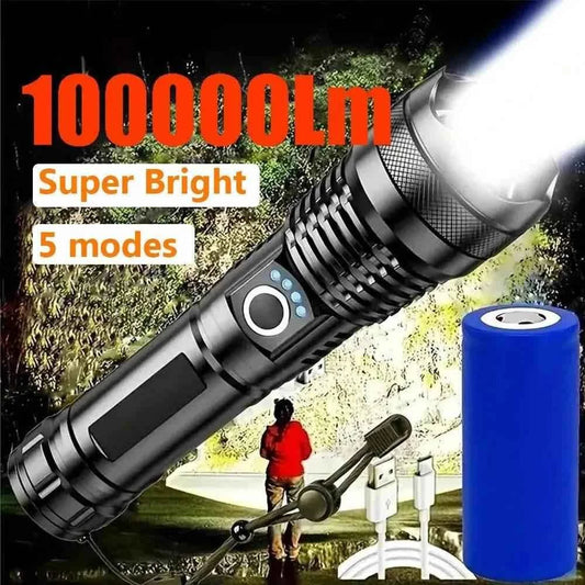Ultra Powerful LED Flashlight Rechargeable Torch Tactical Lantern