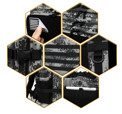 45L Tactical Backpack survival Bag Hunting MOLLE Backpack GYM For Men EDC Outdoor Hiking Rucksack Witch Bottle Holder Dabfavshop