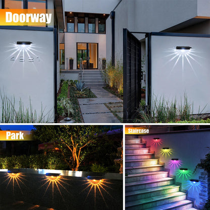 Solar Deck Outdoor Waterproof LED Lights for Patio Stairs Yard Garden Pathway Step and Fences Warm White/Color Changing Dabfavshop