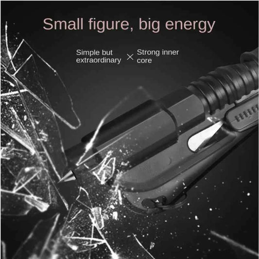 Mini Safety Hammer Car Emergency Rescue Kit Key Chain Knife Life Saving Seat Belt Cutter Window Breaker Glass