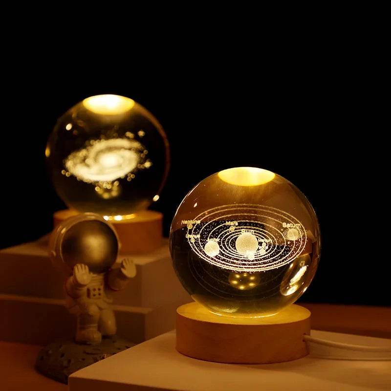 3D Crystal Ball Astronomy Galaxy Solar System - Dabfavshop