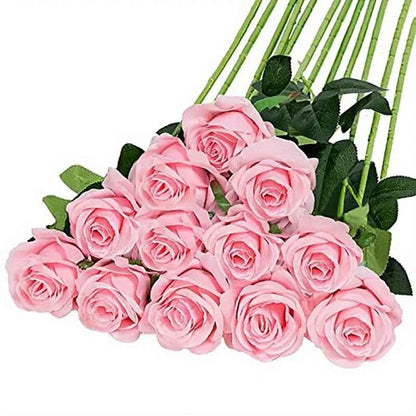 Realistic Artificial Rose Bouquet 12pcs