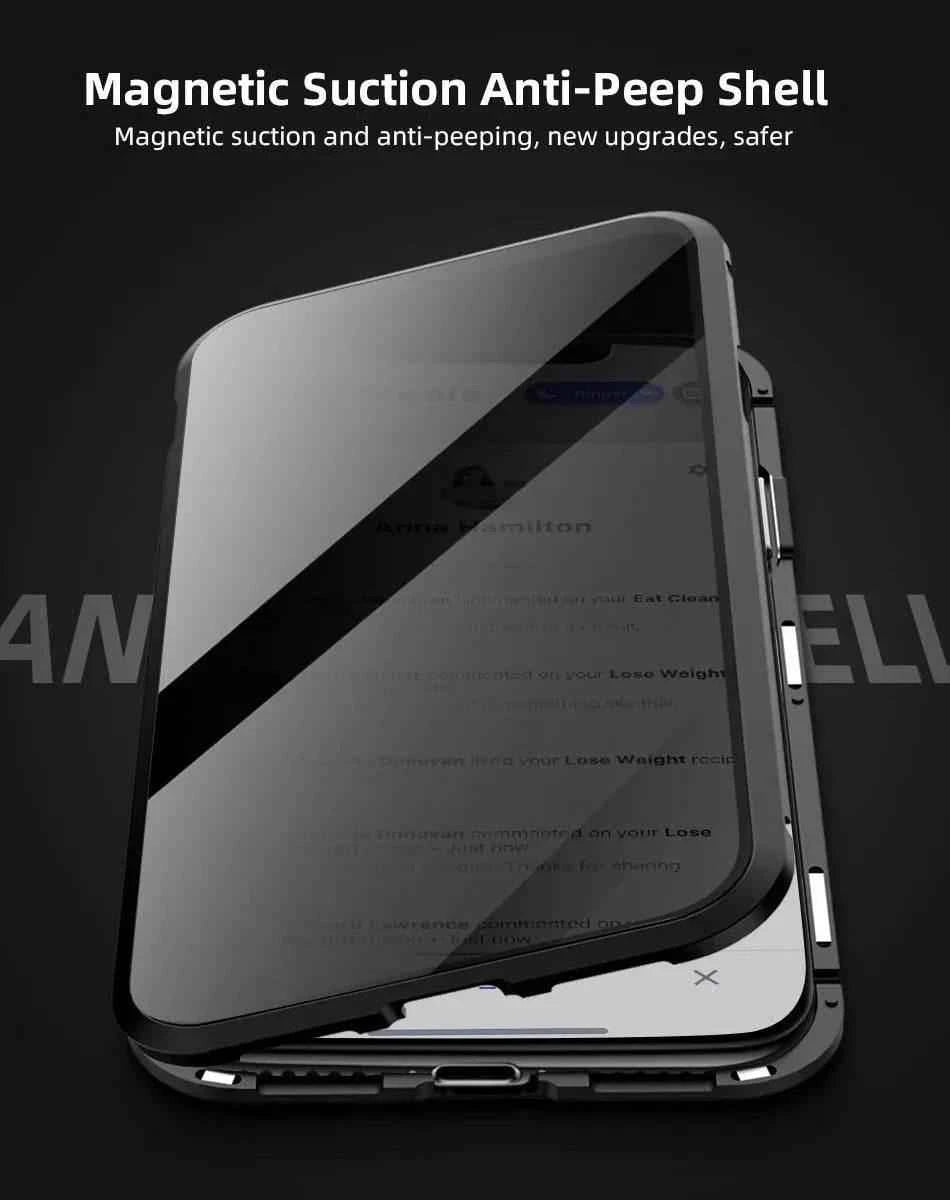 Tempered Glass With Privacy Case All In One