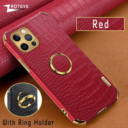 Crocodile Pattern Leather Cover For iPhone 14 13 11 12 Pro Max mini X XR XS max 7 8 Plus Cases