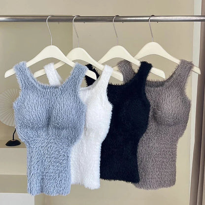 Plush Warm Wool Tank Tops Dabfavshop
