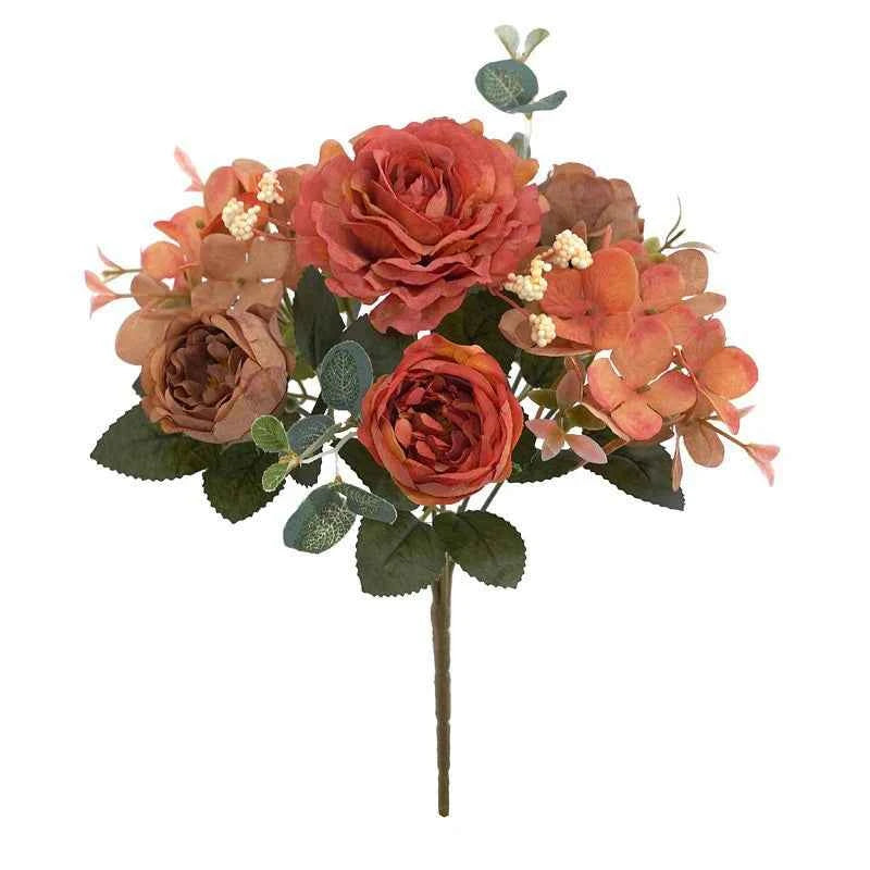 Artificial Flowers Silk Rose Bouquet Fake Plants Decoration Accessories