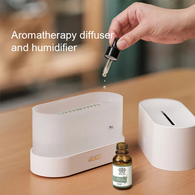Kinscoter Aroma Diffuser Air Humidifier Ultrasonic Cool Mist Maker Fogger Led Essential Oil Flame Lamp Difusor Dabfavshop