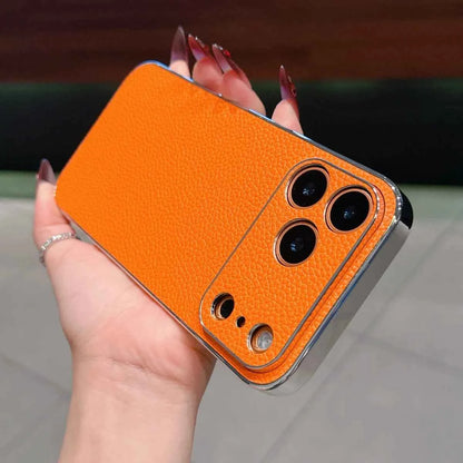 Leather Phone Case For iPhone Luxury Large Window Shockproof Cover