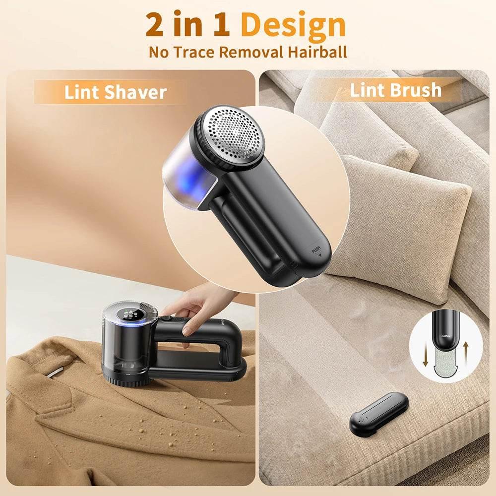Rechargeable Fabric Shaver Electric Lint Remover with Digital Display - Dabfavshop
