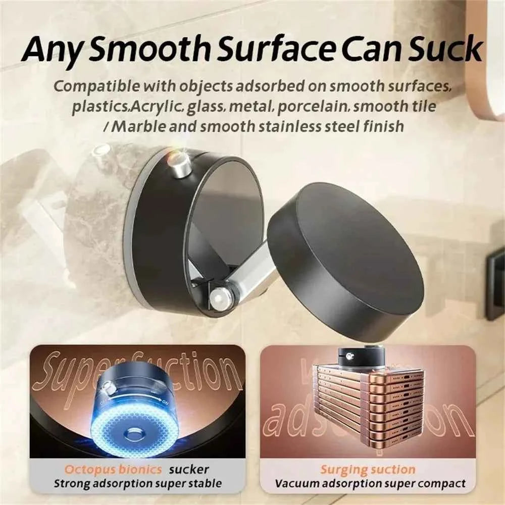 Portable Vacuum Magnetic Mobile Phone Bracket Adjustable Double-Sided Suction Cup Holder Lazy Stand For All Smartphone Dabfavshop