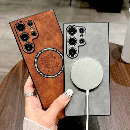 Retro Leather Case For Samsung Galaxy S26 S25 S24 S23 S22 S21 Note 20 Ultra FE Note20 S 26 25 24 S24FE S25FE For Magsafe Cover