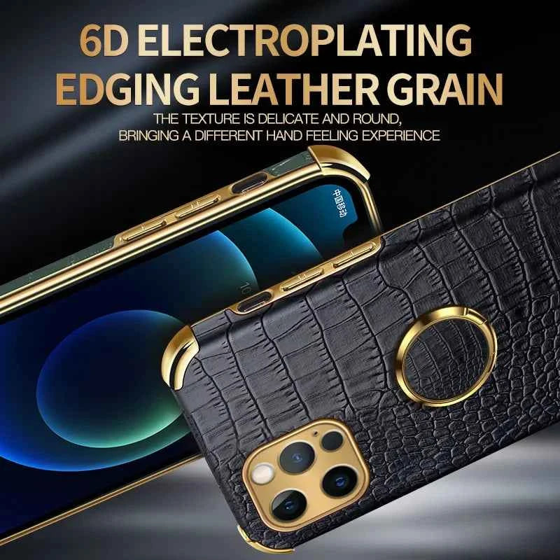 Crocodile Pattern Leather Cover For iPhone 14 13 11 12 Pro Max mini X XR XS max 7 8 Plus Cases