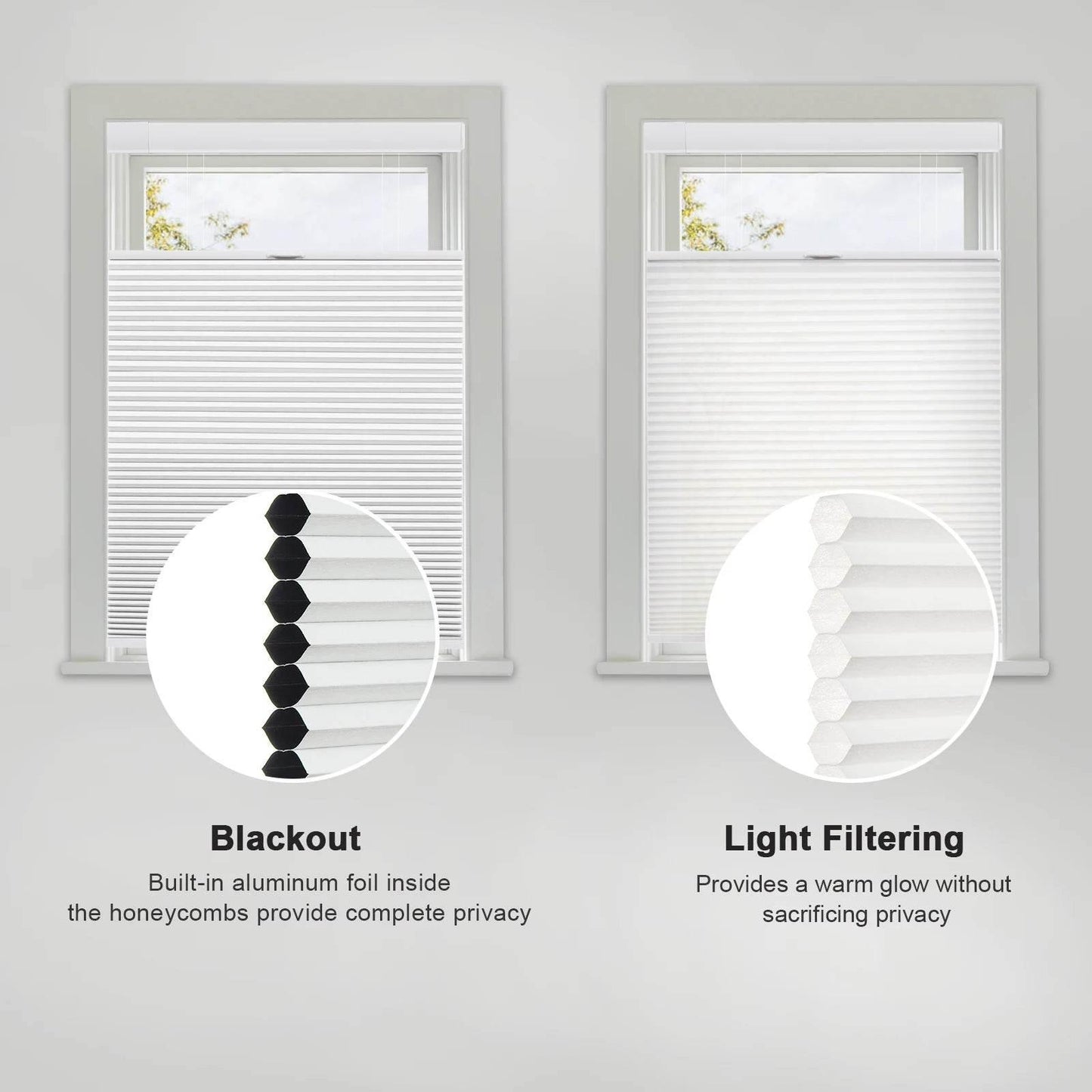 SnapFit Cordless Shades – No Drill, Instant Privacy & Light Control - Dabfavshop