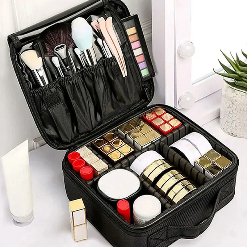 New Makeup Bag for Women Travel Waterproof Necessary Beauty Brush Embroidery Tool Storage Cosmetic Case Professional Makeup Box Dabfavshop