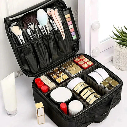 New Makeup Bag for Women Travel Waterproof Necessary Beauty Brush Embroidery Tool Storage Cosmetic Case Professional Makeup Box Dabfavshop