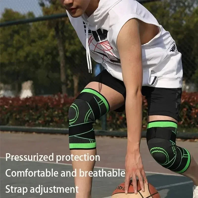 Knee Compressions Sleeve with Adjustable Straps for Running Working Out and Sports Wearing All Day Dabfavshop