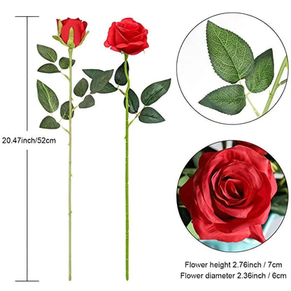 Realistic Artificial Rose Bouquet 12pcs