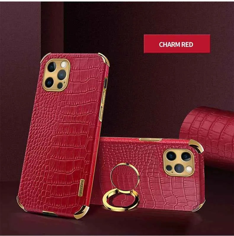 Crocodile Pattern Leather Cover For iPhone 14 13 11 12 Pro Max mini X XR XS max 7 8 Plus Cases