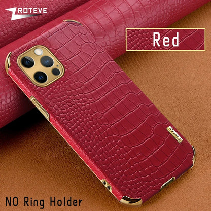 Crocodile Pattern Leather Cover For iPhone 14 13 11 12 Pro Max mini X XR XS max 7 8 Plus Cases