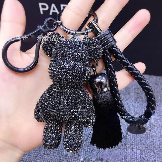 Handmade Rhinestone Gloomy Bear Keychain - Dabfavshop