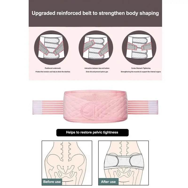 Postpartum Support Recovery Belly Wrap Waist Pelvis Belt Body Shaper - Dabfavshop