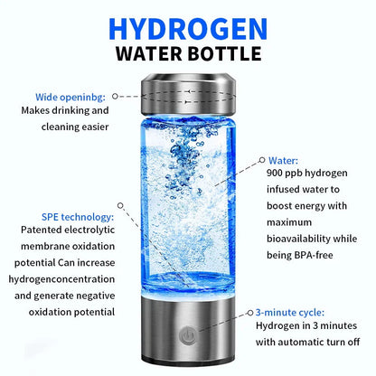 Electric Hydrogen-Rich Water Cup Antioxidant Lonizer 420ml - Dabfavshop