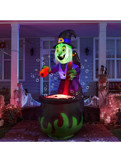 6 FT  Witch Halloween Inflatables Outdoor Decorations