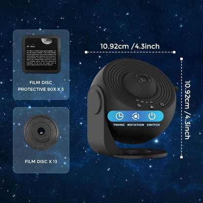 Star Projector 13 Planetarium Galaxys Projector With 360°Rotation - Dabfavshop