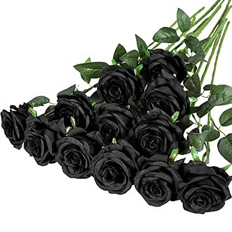 Realistic Artificial Rose Bouquet 12pcs