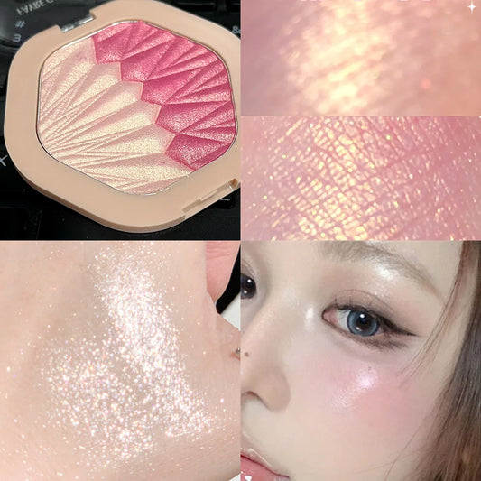 Natural fine shimmer eye shadow blush for multiple uses