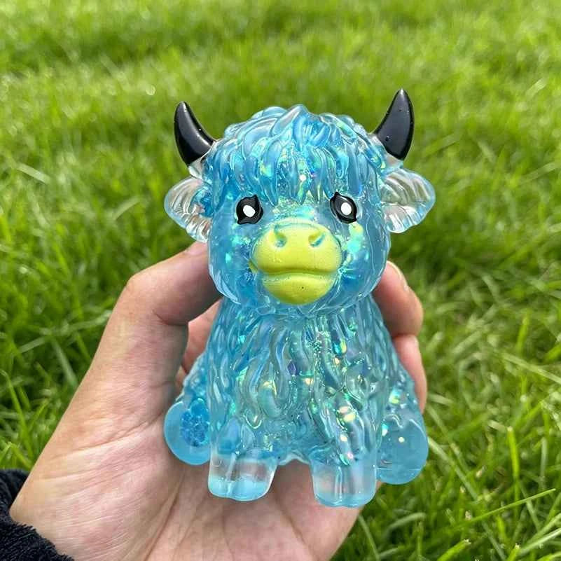 Cute Squishy Glitter Highland Cow Toy