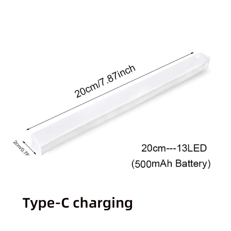 Wireless LED Motion Sensor Night Light USB Type C Rechargeable Cabinet Lamp for Closet Kitchen Bedroom Stair Wall Mounted Dabfavshop