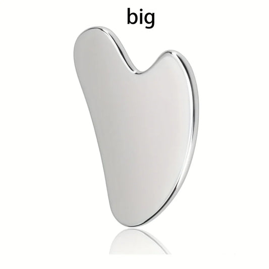 Soothing and Cooling, Stainless Steel Gua Sha Facial Massager - Cooling Eye and Face Tool for Firming, Jawline and Relaxation