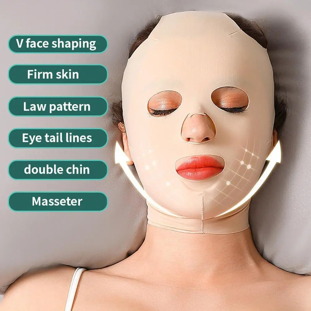 Full Face Lift Sleeping Belt Reusable Mask Double Chin Lift Face Belt