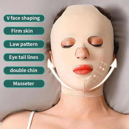 Full Face Lift Sleeping Belt Reusable Mask Double Chin Lift Face Belt