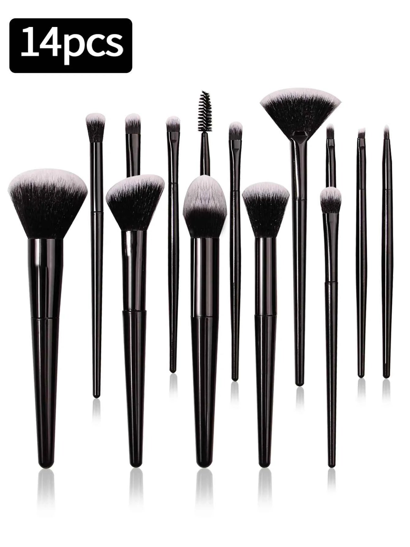 27/14/9/1PCS professional makeup brush set 14 makeup brushes, makeup sponge, powder puff,makeup bag,eyebrow razor,cleaning tools