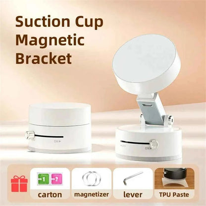 Portable Vacuum Magnetic Mobile Phone Bracket Adjustable Double-Sided Suction Cup Holder Lazy Stand For All Smartphone Dabfavshop