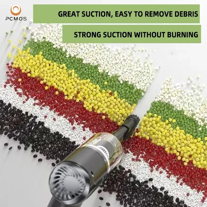 Wireless Vacuum Cleaner Dual Use for Home and Car 120W High Power Powerful Vacuum Cleaner Black PCMOS 1PC - Dabfavshop