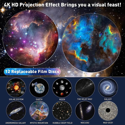 Star Projector 13 Planetarium Galaxys Projector With 360°Rotation - Dabfavshop