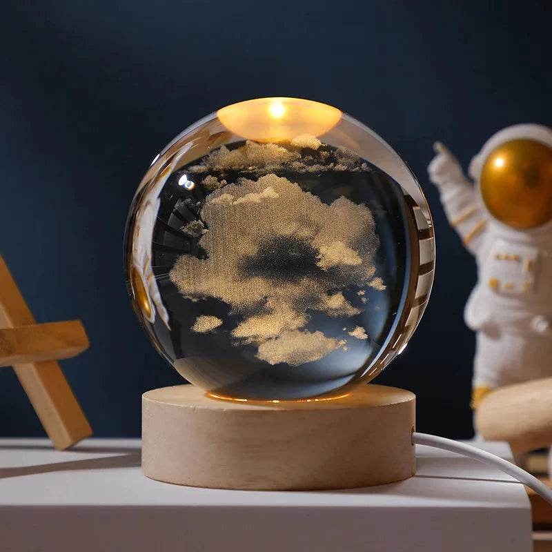 3D Crystal Ball Astronomy Galaxy Solar System - Dabfavshop