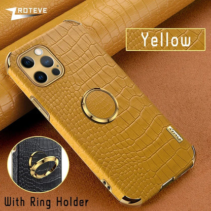 Crocodile Pattern Leather Cover For iPhone 14 13 11 12 Pro Max mini X XR XS max 7 8 Plus Cases
