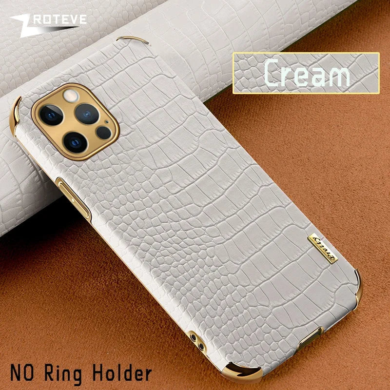 Crocodile Pattern Leather Cover For iPhone 14 13 11 12 Pro Max mini X XR XS max 7 8 Plus Cases