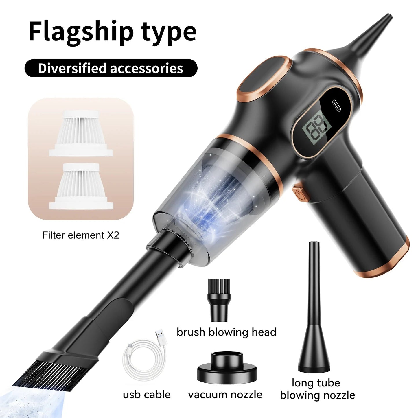 Wireless Car Vacuum Cleaner Home Appliance Sofa Office High-Power Household Cleaning Machine Mini Vacuum Carpet Cleaner Dabfavshop