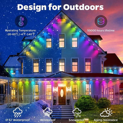 Weather-Proof Wonder: Smart RGBIC Lights for Stunning Outdoor Scenes! - Dabfavshop