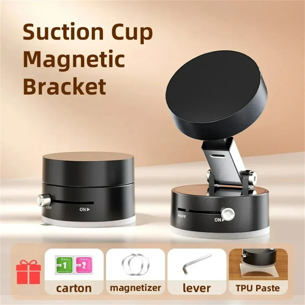 Portable Vacuum Magnetic Mobile Phone Bracket Adjustable Double-Sided Suction Cup Holder Lazy Stand For All Smartphone Dabfavshop