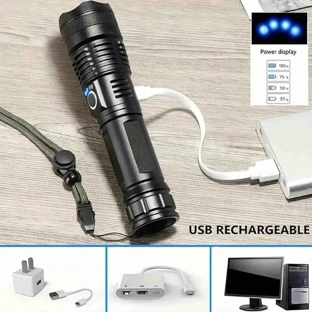 Ultra Powerful LED Flashlight Rechargeable Torch Tactical Lantern