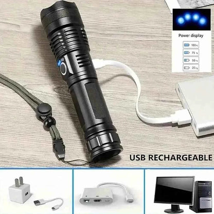 Ultra Powerful LED Flashlight Rechargeable Torch Tactical Lantern