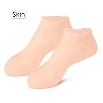 Silicone mask cover, ear-mounted fixed mask to moisturize and absorb essence, reusable hydrating three-piece set, gloves, foot c
